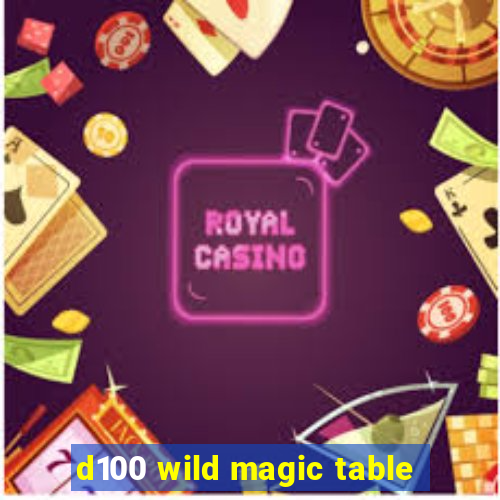 d100 wild magic table