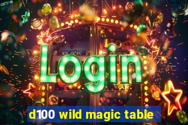 d100 wild magic table