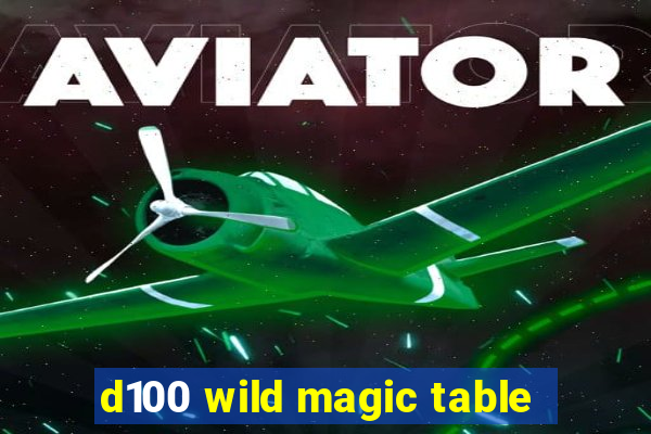 d100 wild magic table