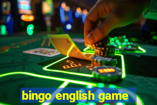 bingo english game