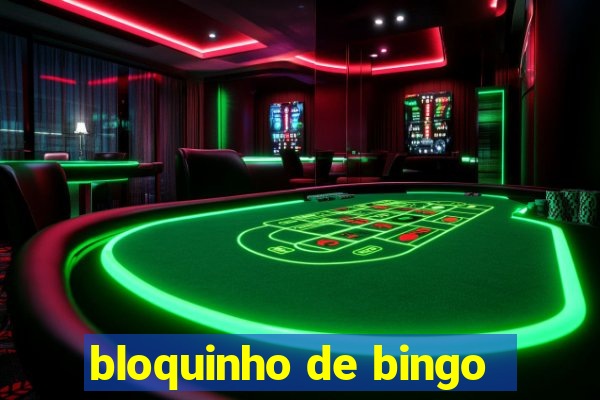 bloquinho de bingo