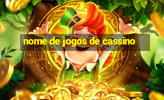 nome de jogos de cassino