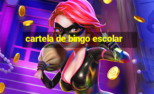 cartela de bingo escolar