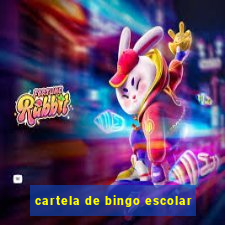 cartela de bingo escolar