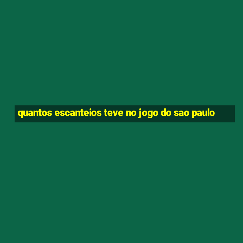 quantos escanteios teve no jogo do sao paulo