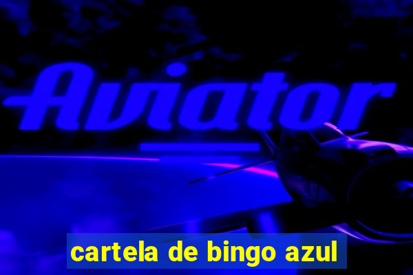 cartela de bingo azul