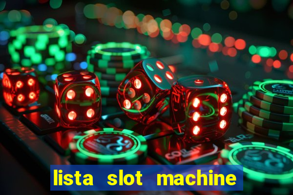 lista slot machine da bar