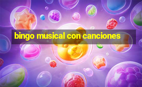 bingo musical con canciones