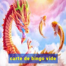 carte de bingo vide