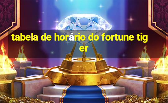 tabela de horário do fortune tiger