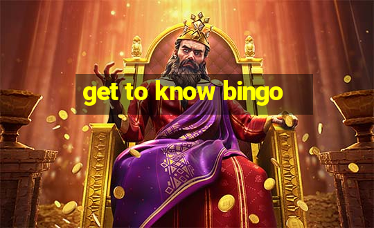 get to know bingo