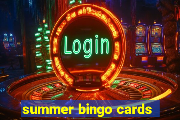 summer bingo cards