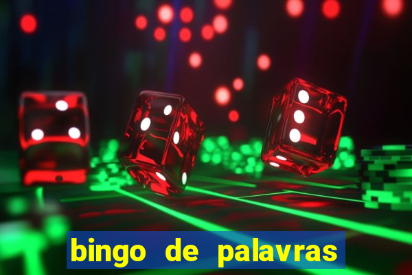 bingo de palavras para 3 ano