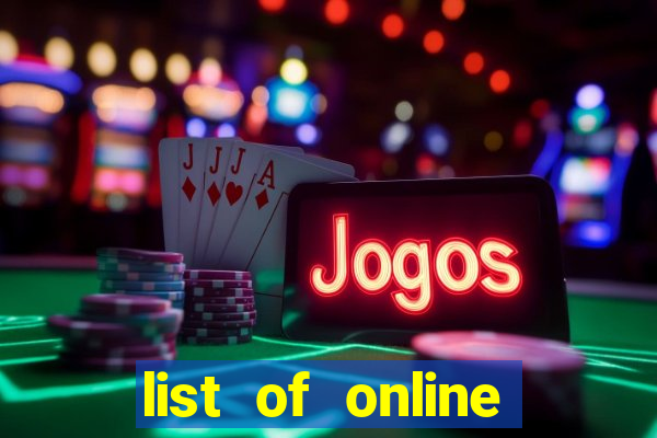 list of online slot sites