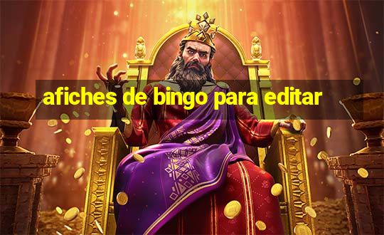 afiches de bingo para editar