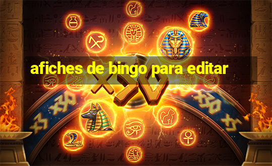 afiches de bingo para editar