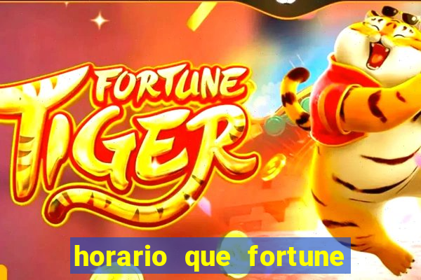 horario que fortune tiger paga