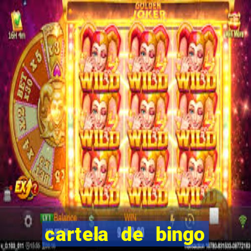 cartela de bingo pra imprimir