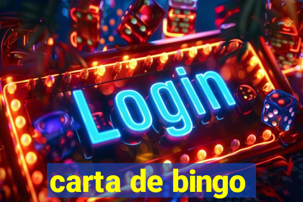 carta de bingo