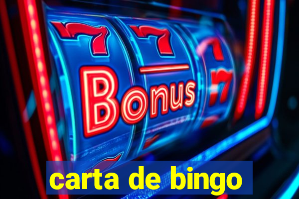 carta de bingo