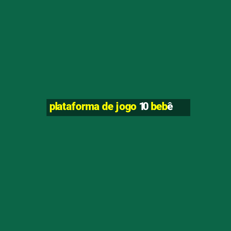 plataforma de jogo 10 bebê