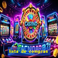 lista de compras mensal para 2 pessoas