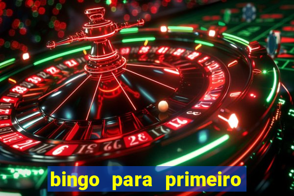 bingo para primeiro dia de aula