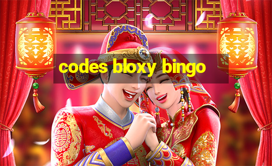 codes bloxy bingo