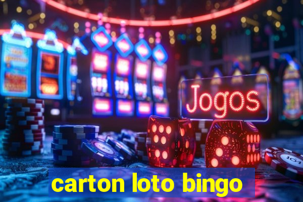 carton loto bingo