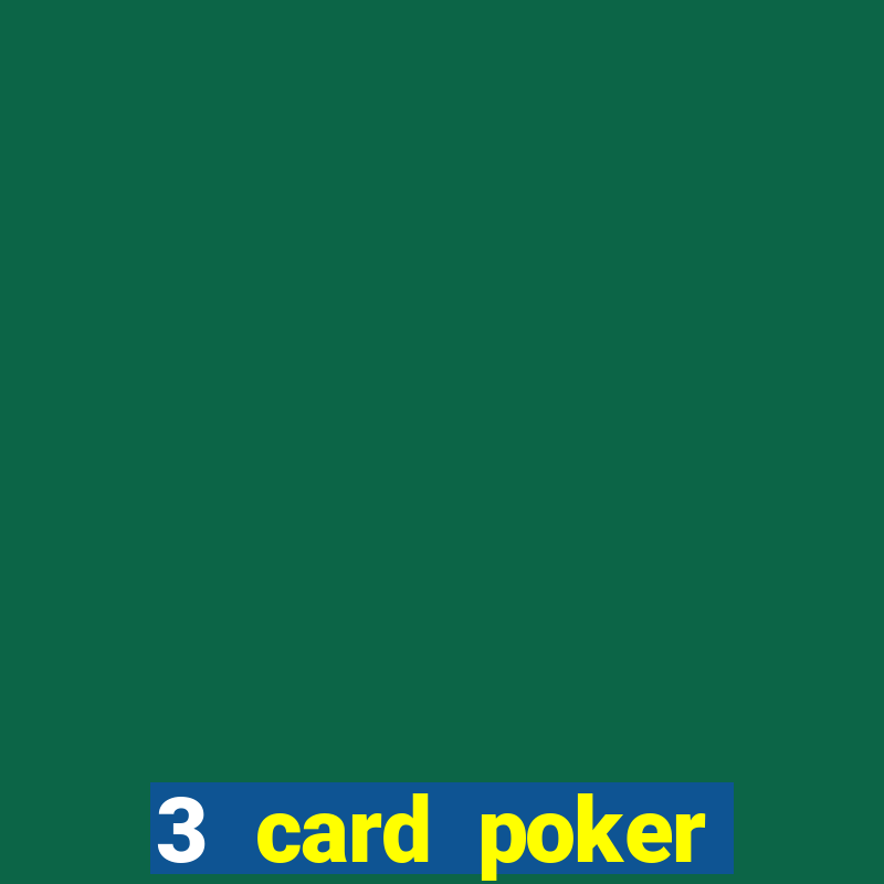 3 card poker casino odds