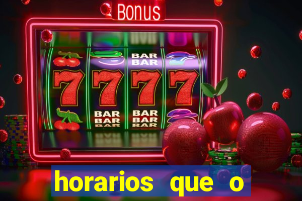 horarios que o fortune tiger paga