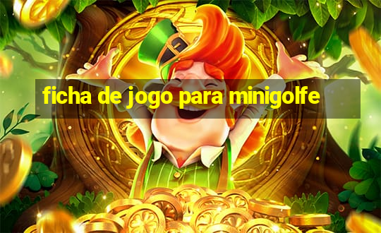 ficha de jogo para minigolfe