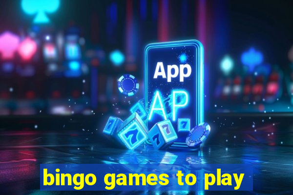 bingo games to play