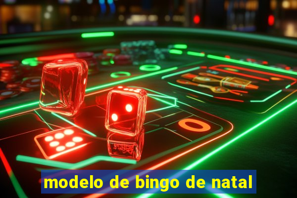 modelo de bingo de natal