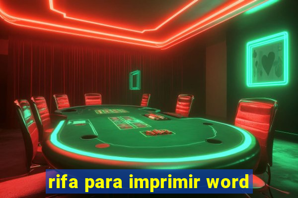 rifa para imprimir word