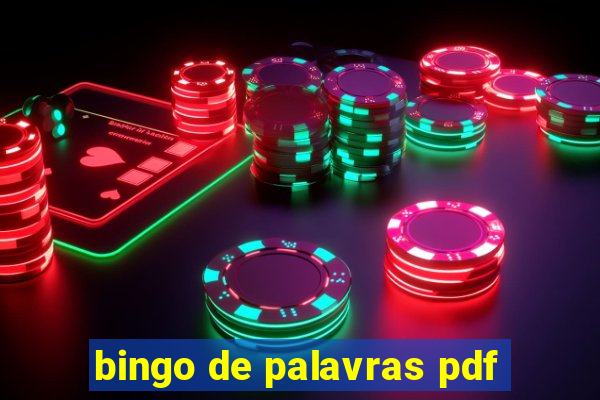 bingo de palavras pdf