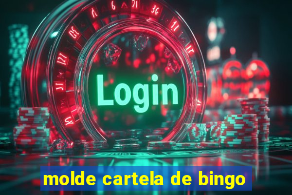 molde cartela de bingo