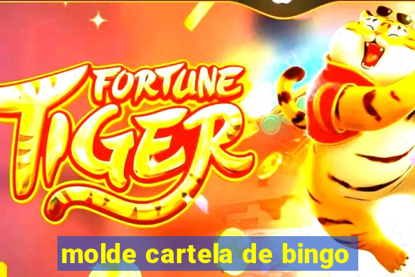 molde cartela de bingo