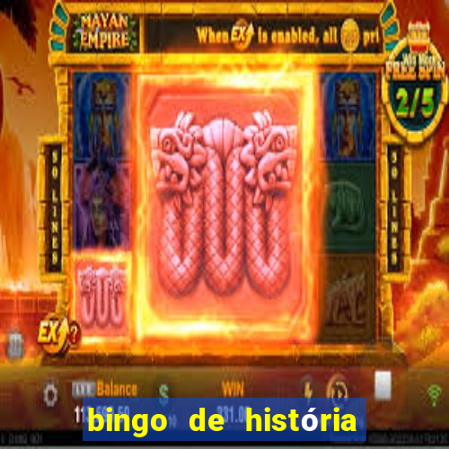 bingo de história 6 ano