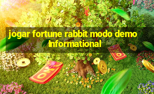 jogar fortune rabbit modo demoInformational