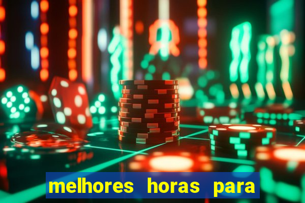 melhores horas para jogar fortune tiger