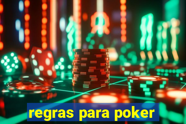 regras para poker