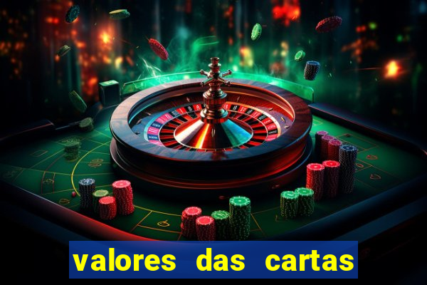 valores das cartas no 21