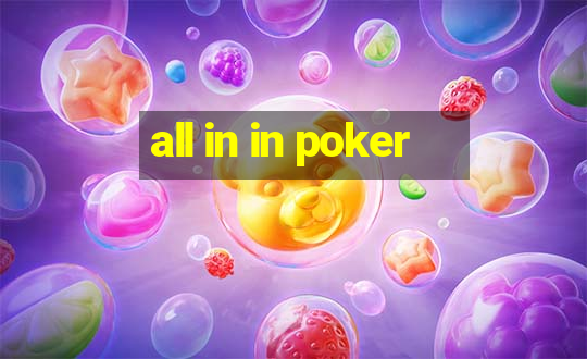 all in in poker