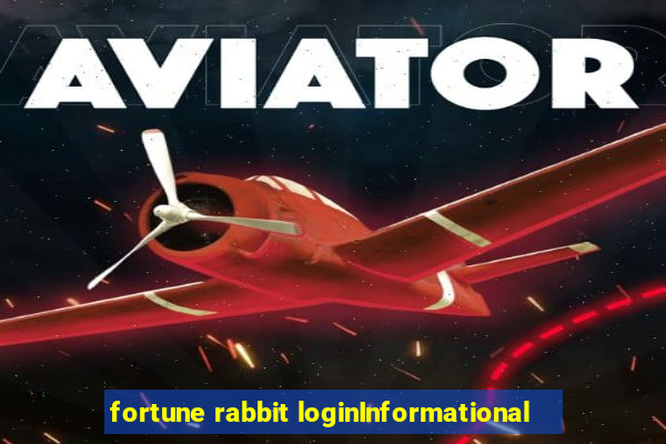 fortune rabbit loginInformational