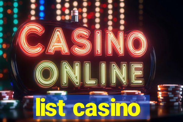 list casino