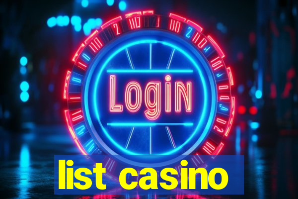 list casino