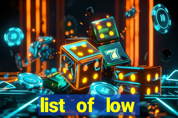 list of low volatility slot machines