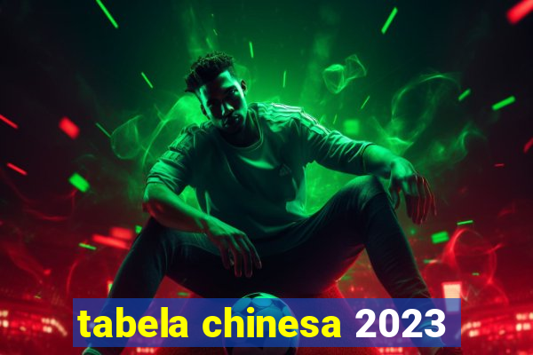 tabela chinesa 2023