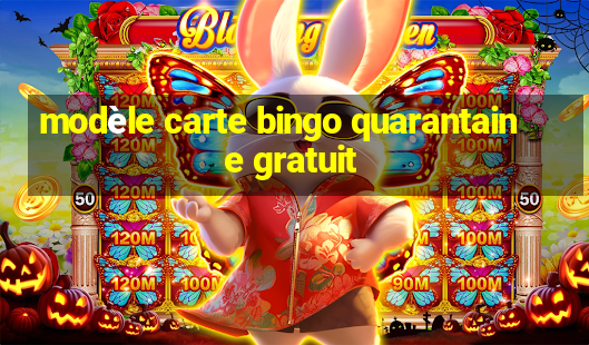 modèle carte bingo quarantaine gratuit